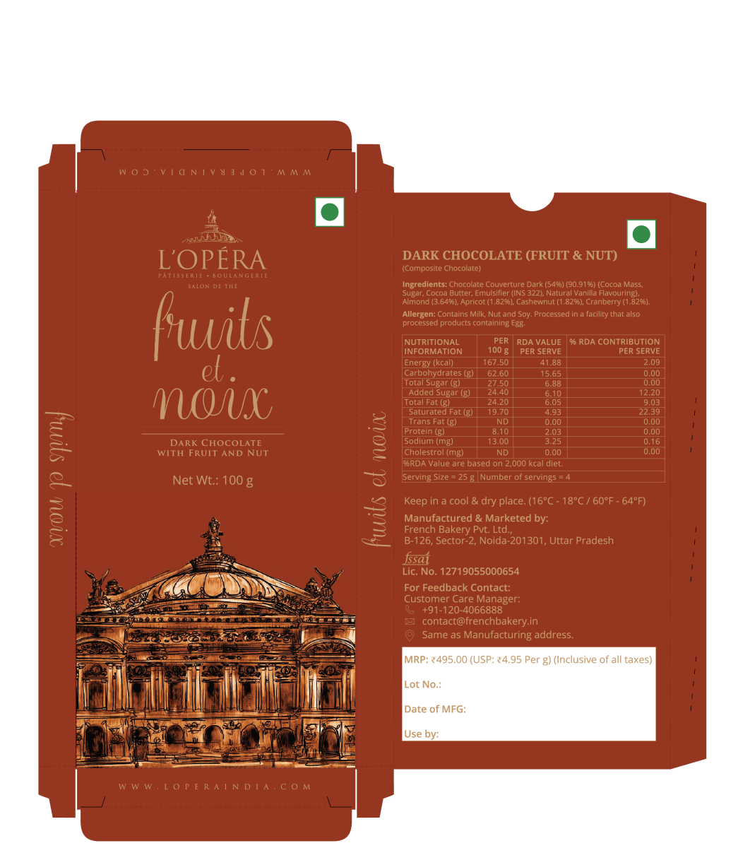 Dark Chocolate Fruit & Nut - L’Opéra - FG1480