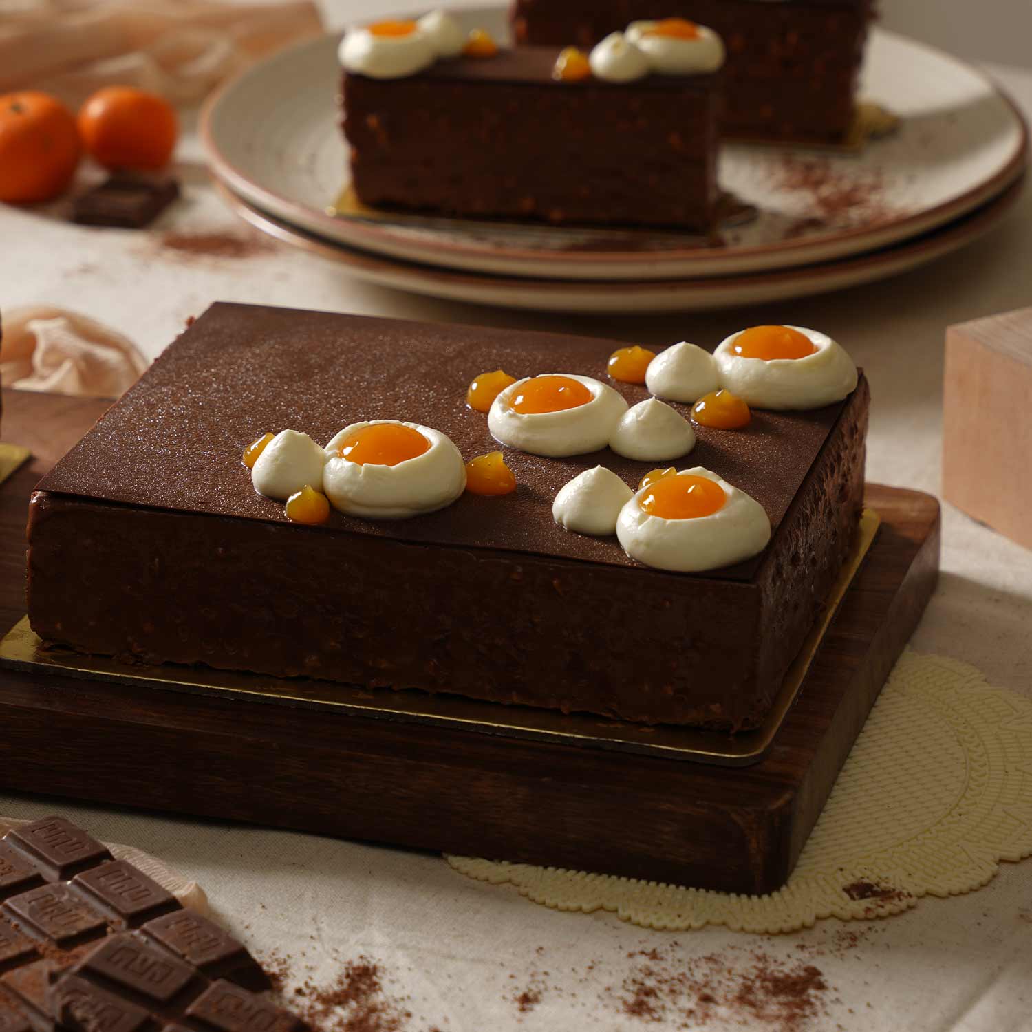 Sachertorte | Classic European chocolate cake with layer of apricot jam